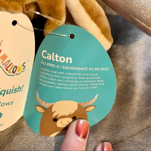 NWT Calton the Highland Cow 12” Squishmallow - Picture 5 of 7